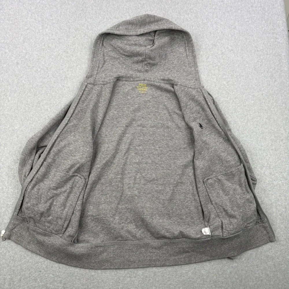 Polo Ralph Lauren Hoodie‎ Mens Small Gray Performance Full Zip Knit Pony Logo